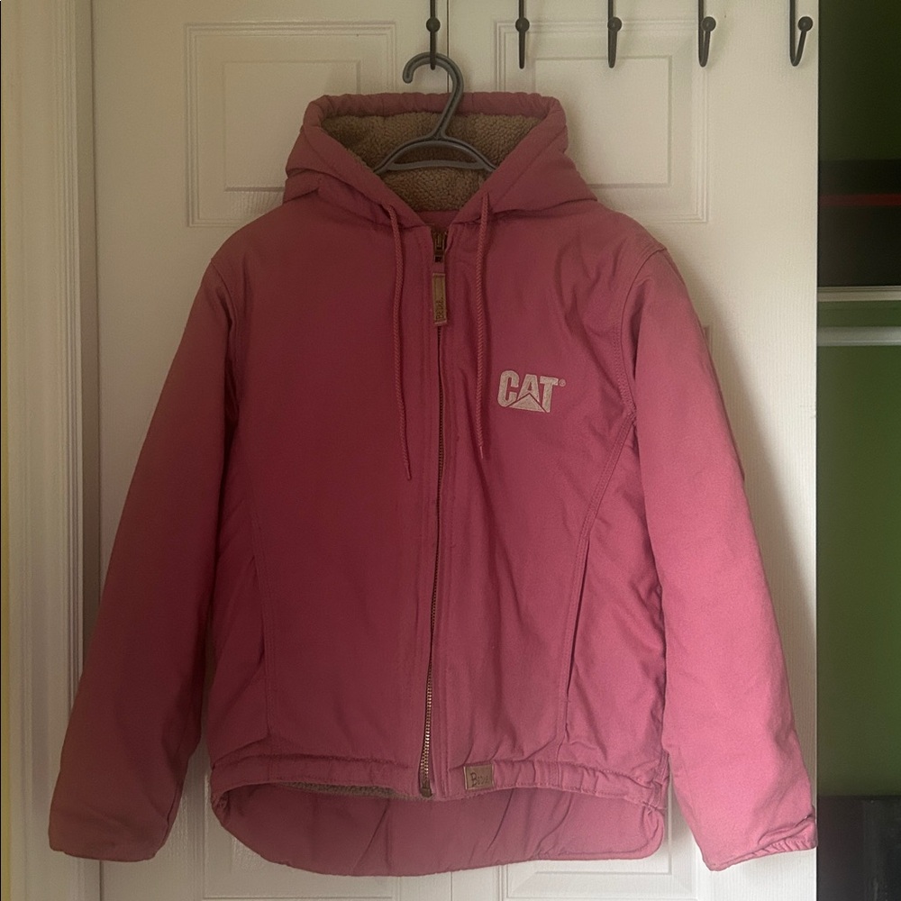 CAT x Berne Pink Hooded Duck Workwear Jacket
